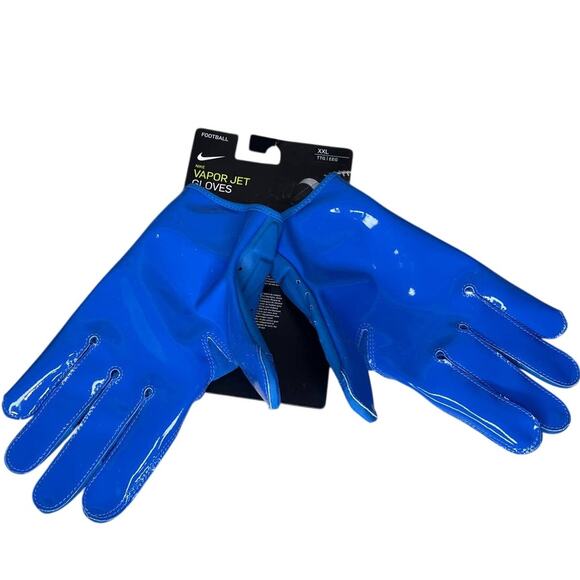 NWT Nike Vapor Jet 6.0 Blue Football Gloves Mens Size XXL (CZ4127-490) - Picture 3 of 4